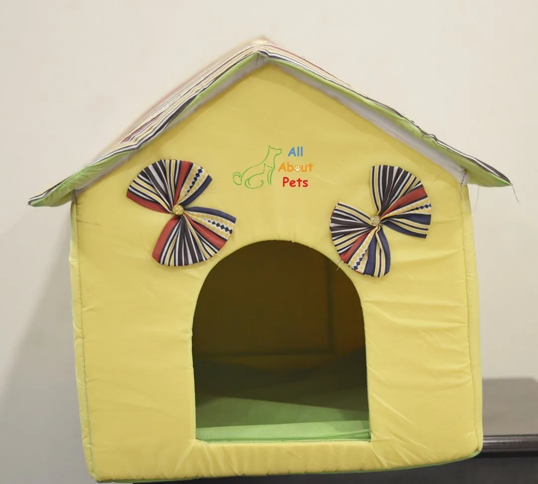 Beautiful Soft Cat House With Bow