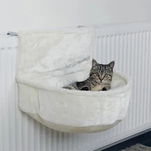 Cat Plush Radiator Bag - Soft Cat Hanging Bed - Strong Durable Iron Frame - Warm and Cosy Cat Hanging Hammock for Small Pets
