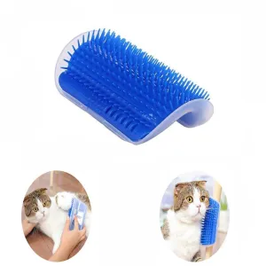 Cat Self Groomer Brush, Wall Corner Scratcher Blue, 70g