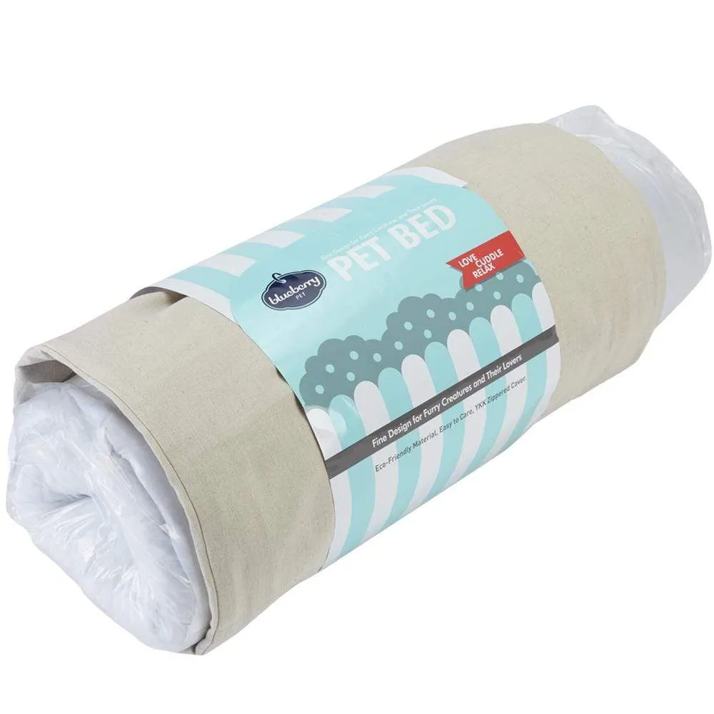 Cover-removable and Washable Dog Bed, Pink, Linen Blend