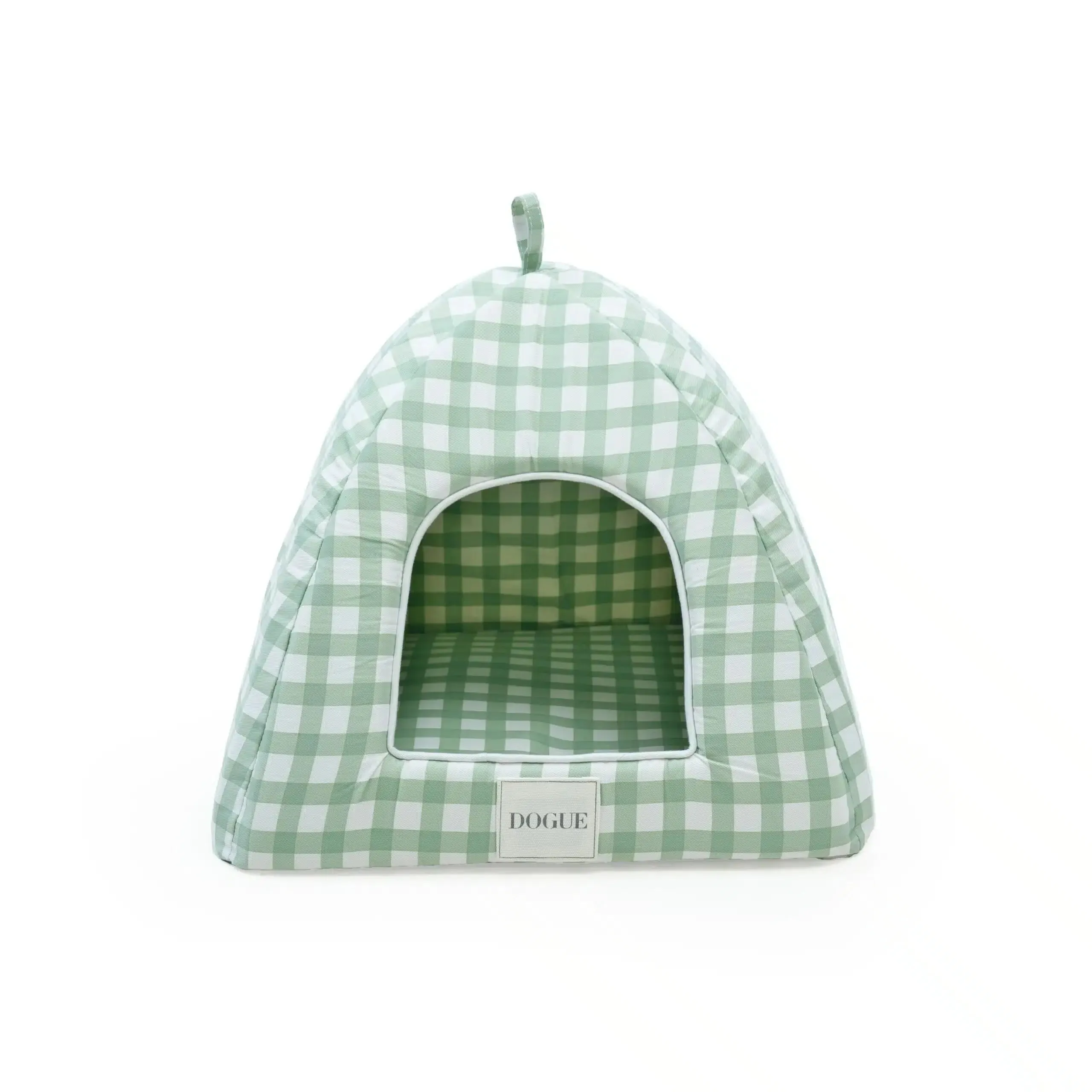 DOGUE Gingham Green Cat Bed