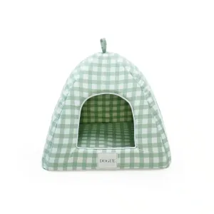 DOGUE Gingham Green Cat Bed
