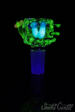 Empire Glassworks "Cozmic Critters" UV Reactive Bowl Piece