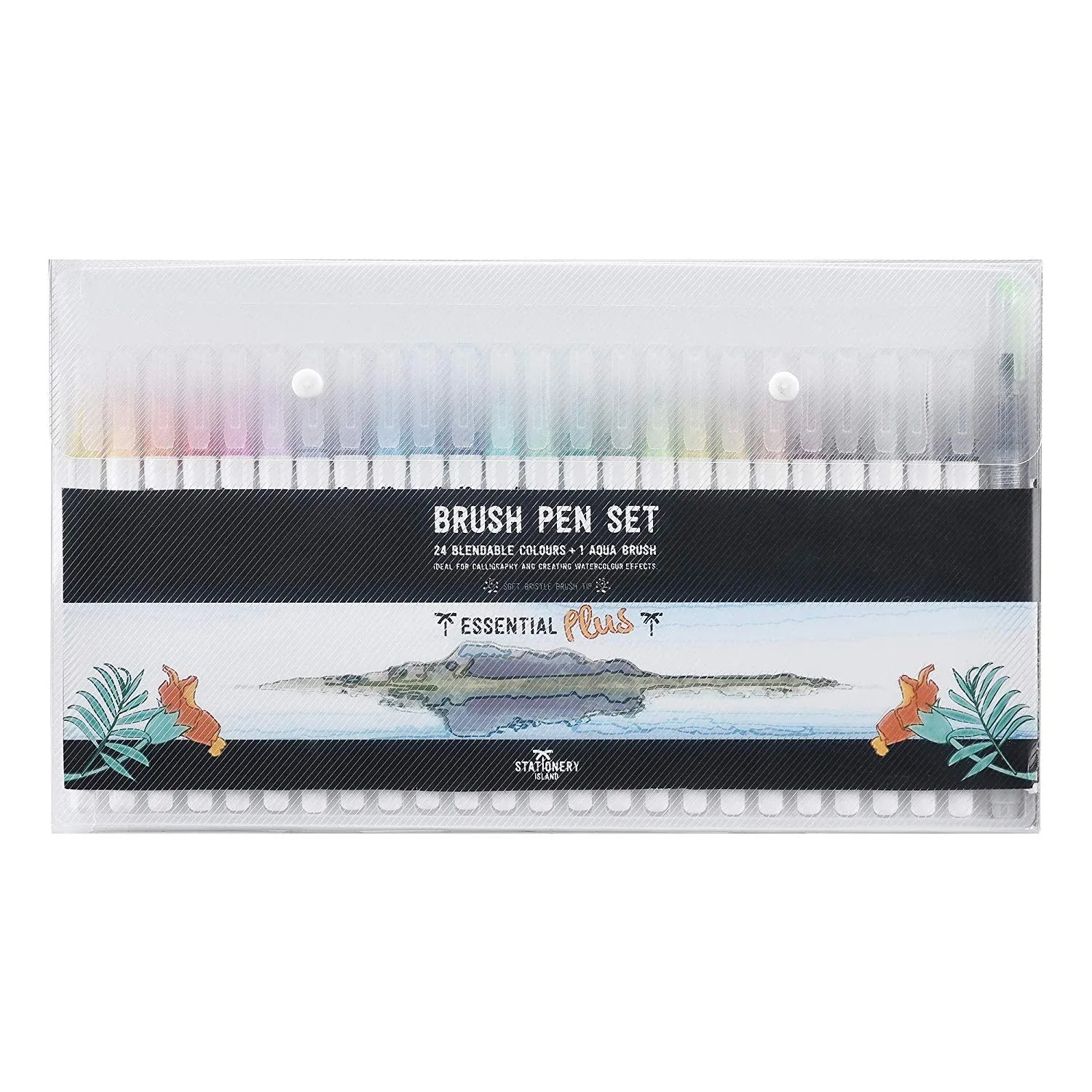 Essential Colours Brush Pens - Pack of 24   Aqua Brush
