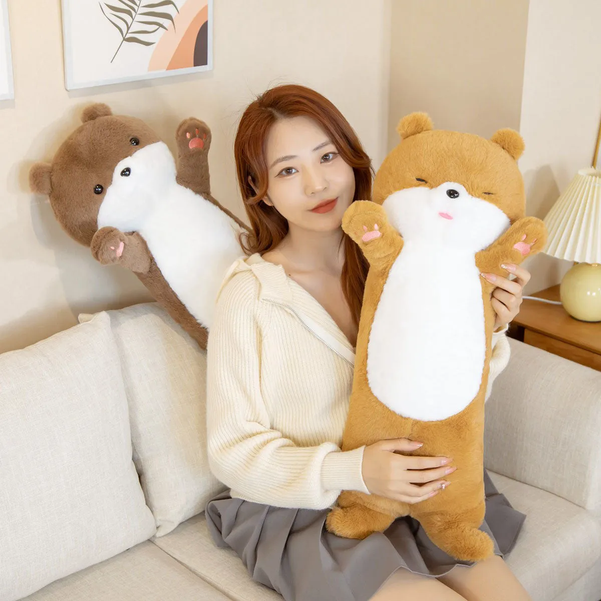 Fluffy Long Otter Bunny Kawaii Stuffed Animals Plushies