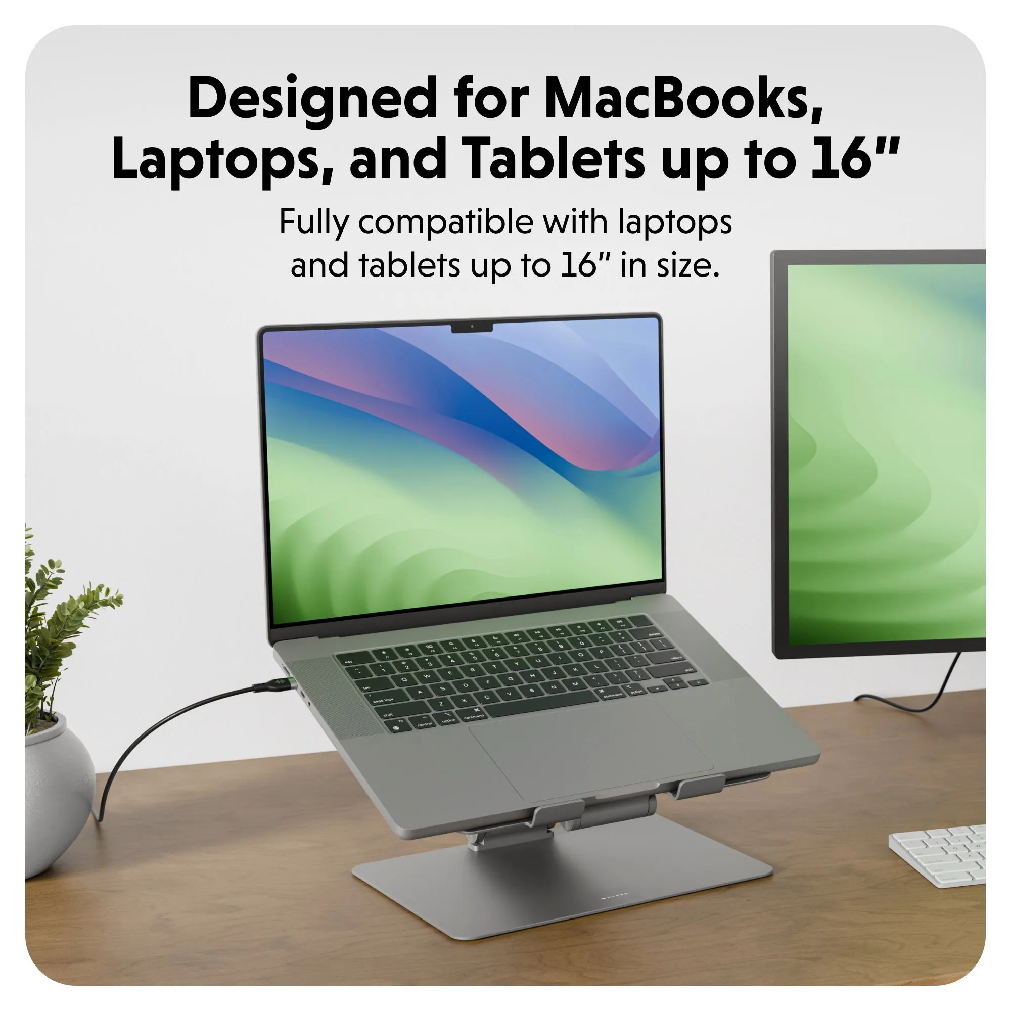 HyperSpace™ Ergonomic Adjustable Laptop Stand - Space Grey