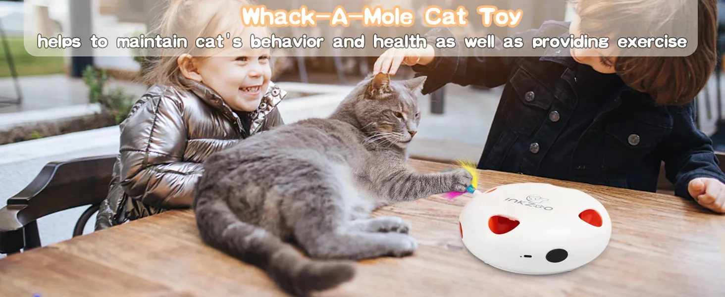 Interactive Cat Toy with Smart Feather, Automatic Standby, and Type-C Charging - Ideal for Indoor Cats