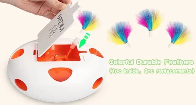 Interactive Cat Toy with Smart Feather, Automatic Standby, and Type-C Charging - Ideal for Indoor Cats