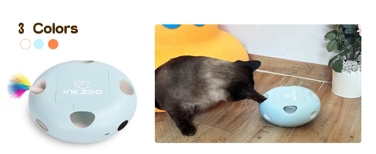 Interactive Cat Toy with Smart Feather, Automatic Standby, and Type-C Charging - Ideal for Indoor Cats