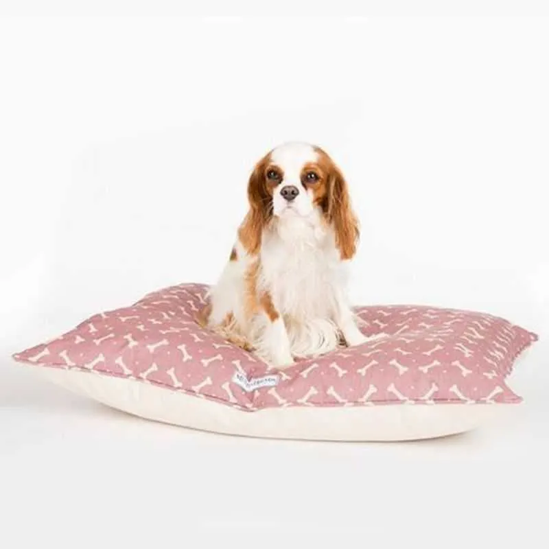 Linen Bones Pillow Dog Bed