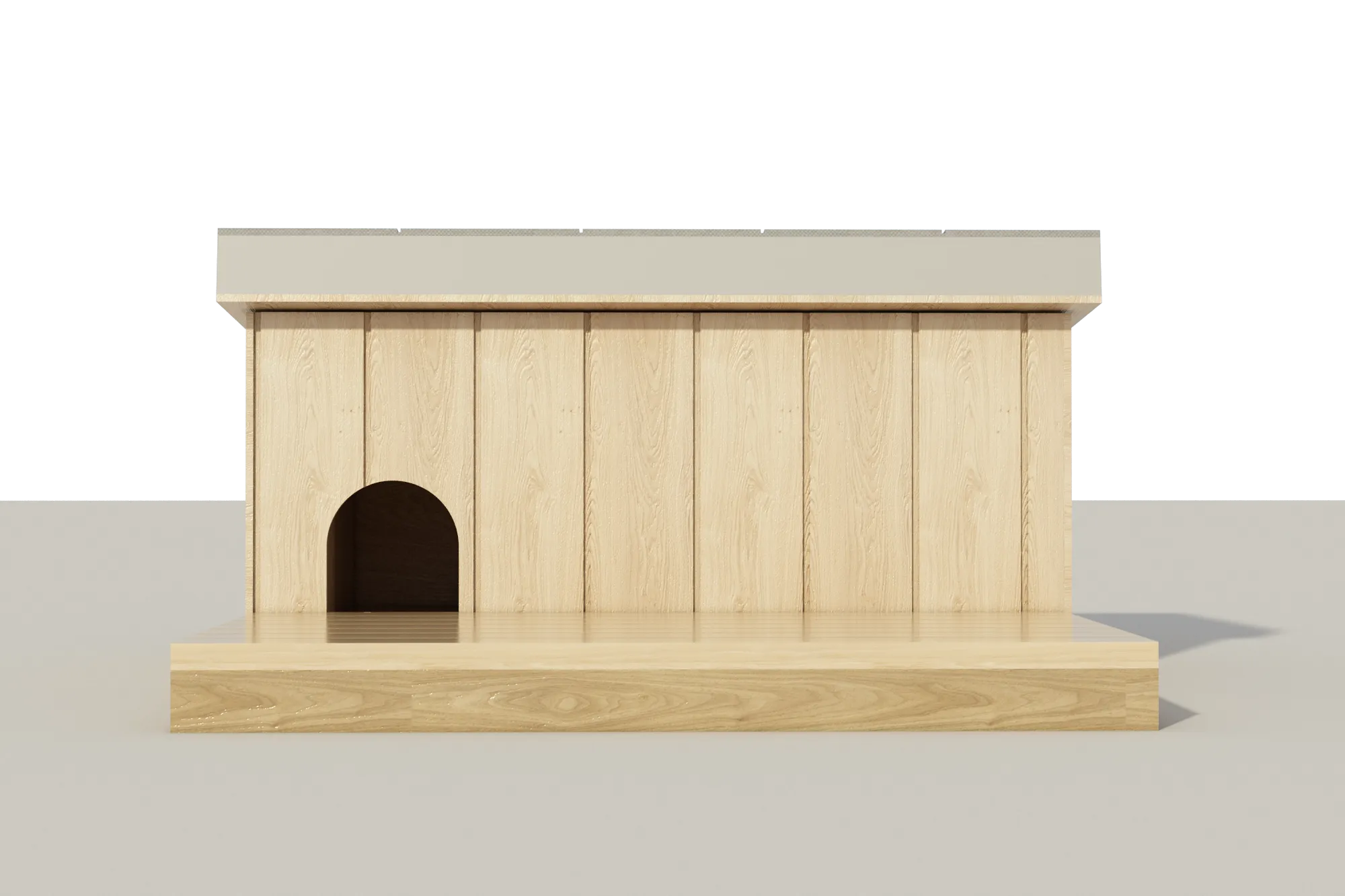 Outdoor Dog House With Patio DIY Plans - Doghouse Pet Puppy Shelter Medium Size