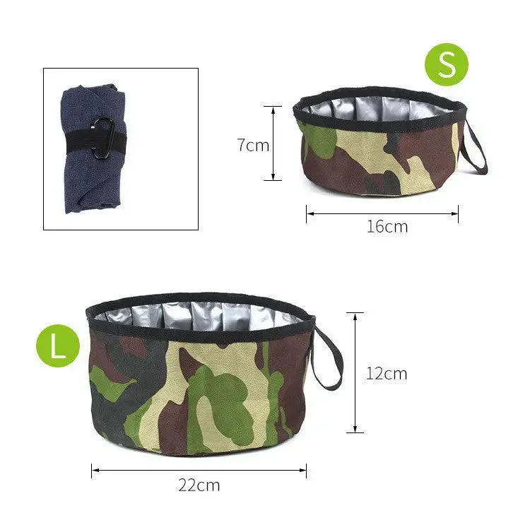 Outdoor Folding Dog Food Water Bowl