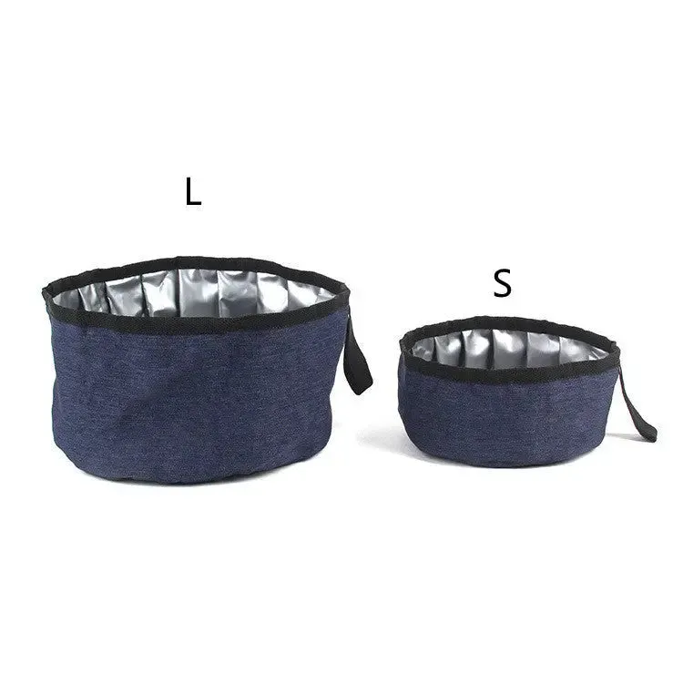 Outdoor Folding Dog Food Water Bowl