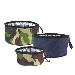 Outdoor Folding Dog Food Water Bowl