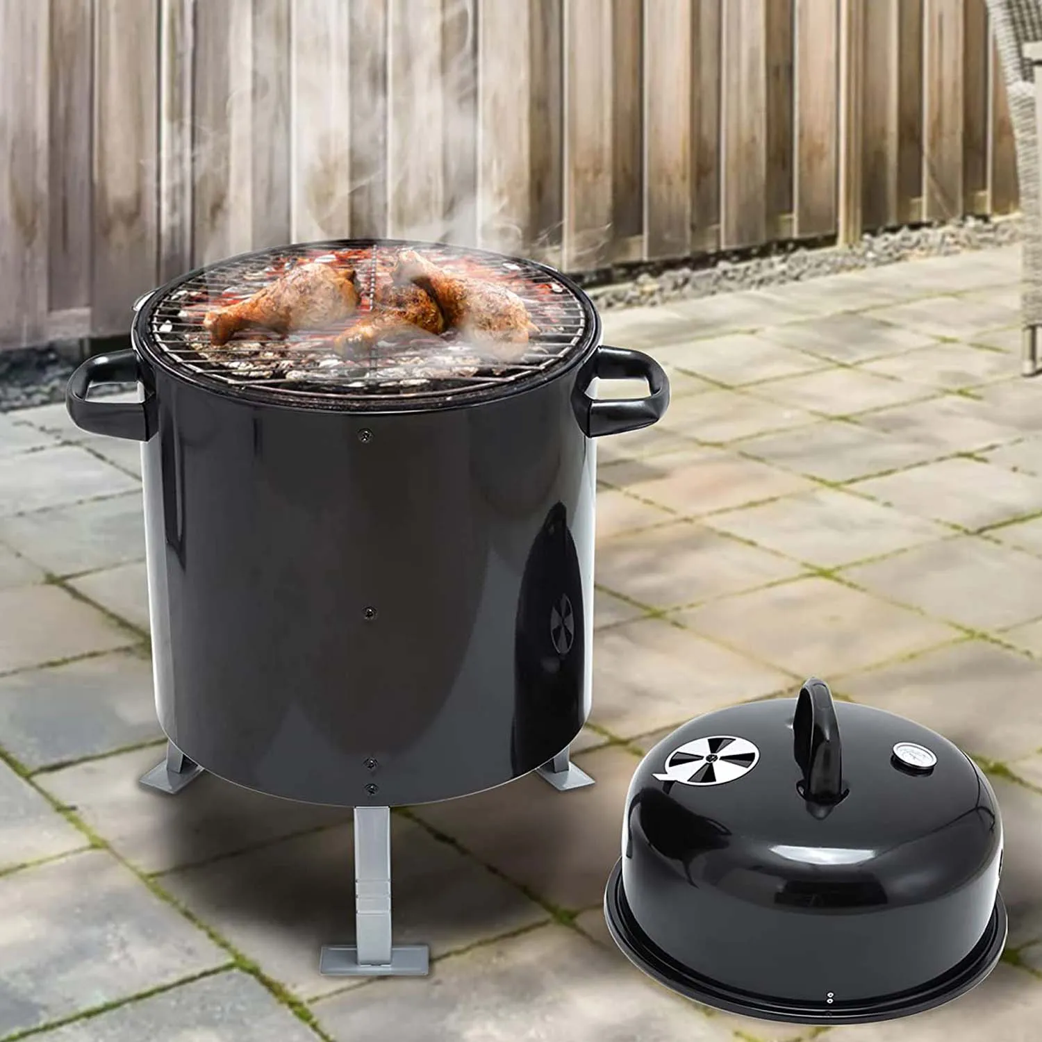 Portable 16-Inch Char Broil Steel Smoker