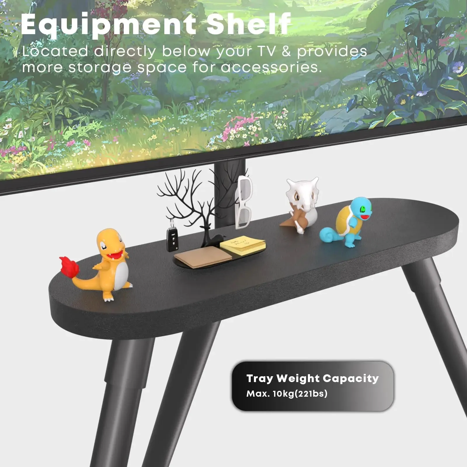 PUTORSEN 45 to 65 inch Universal Easel TV Stand (Black)