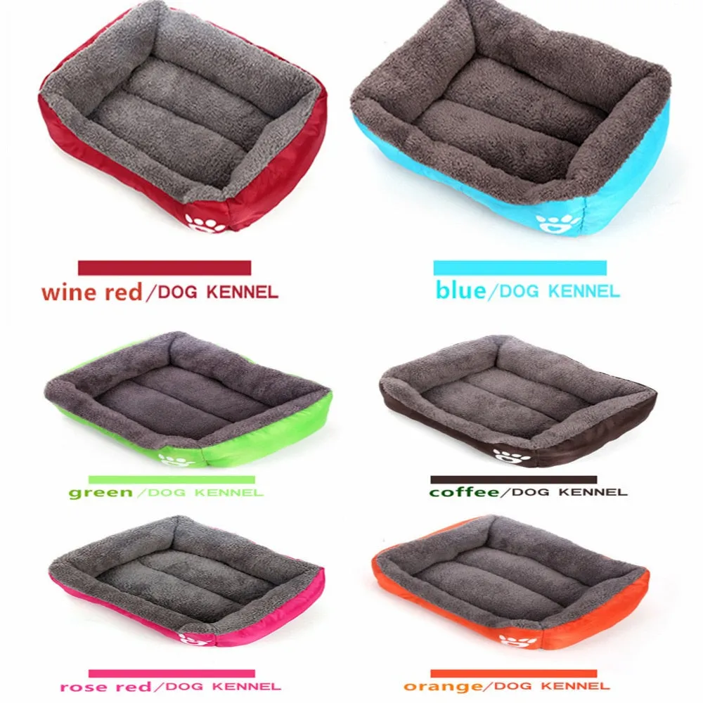 Rectangular Bed With Paw Design
