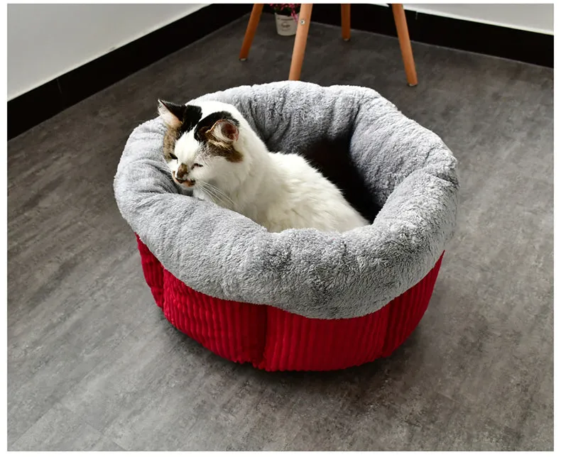 Soft  Fabric High-Loft Cushion Pillow Luxury Pet Bed