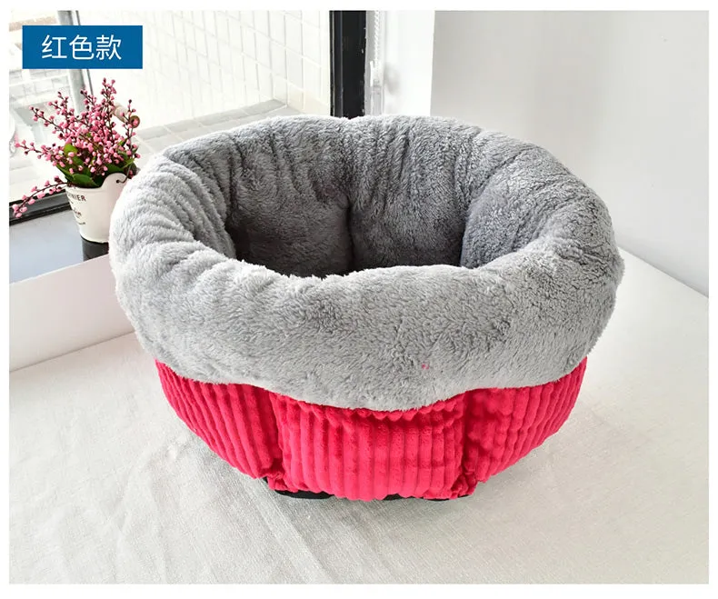 Soft  Fabric High-Loft Cushion Pillow Luxury Pet Bed