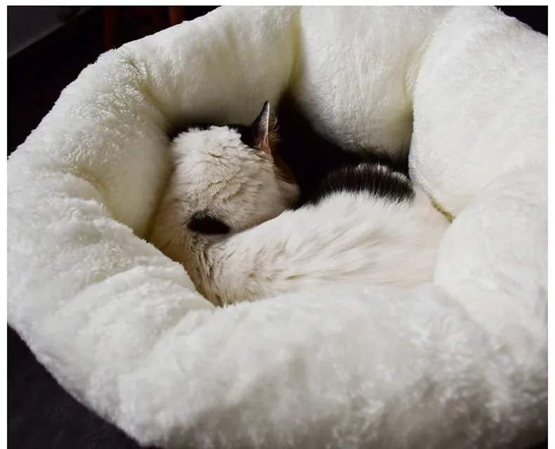 Soft  Fabric High-Loft Cushion Pillow Luxury Pet Bed