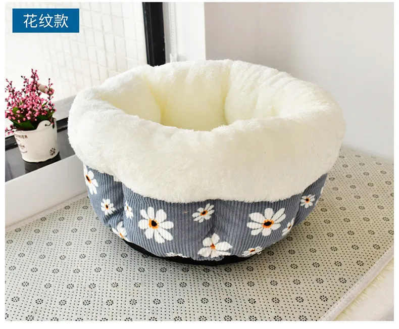 Soft  Fabric High-Loft Cushion Pillow Luxury Pet Bed