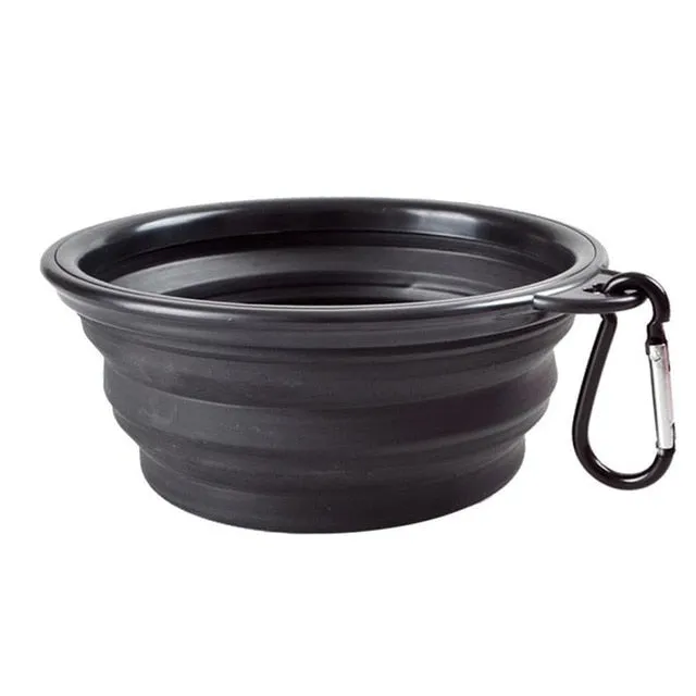 Travel Silicone Bowl Portable Foldable Collapsible Pet Bowl