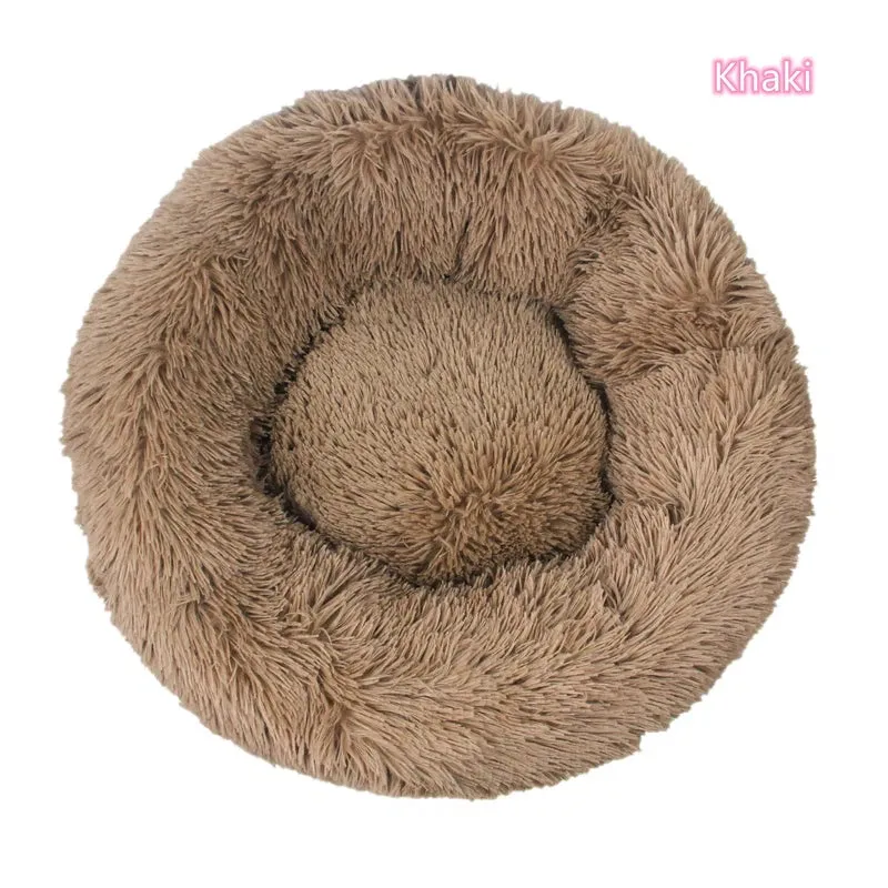 Ultra-Soft Plush Donut Cat Bed for Calming Comfort