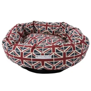 Union Jack Donut Dog Bed