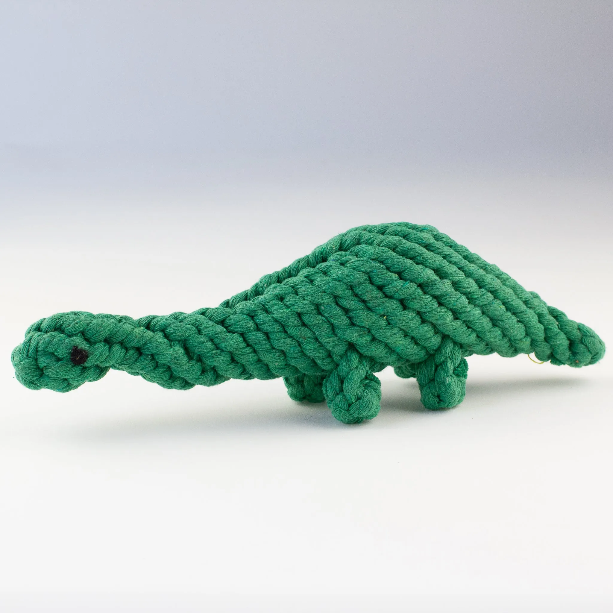 Willow Walks dinosaur dog rope toy in green