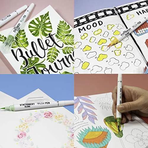 Winter Colours Brush Pens - Pack of 6
